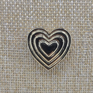 The Variety Club Vintage Goldtone Heart Pin Collectible Fundraising Metal Brooch